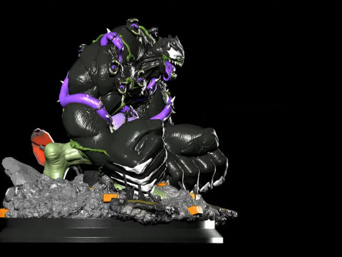 Venomized Hulk 3D Print Model