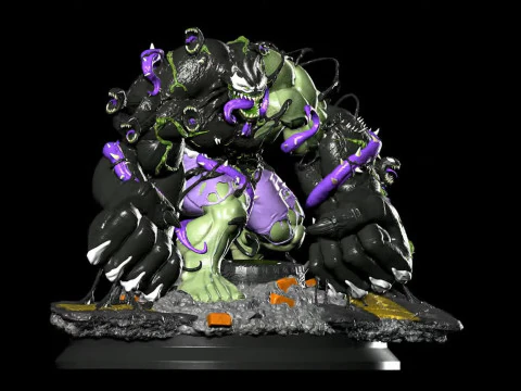 Venomized Hulk 3D Print Model