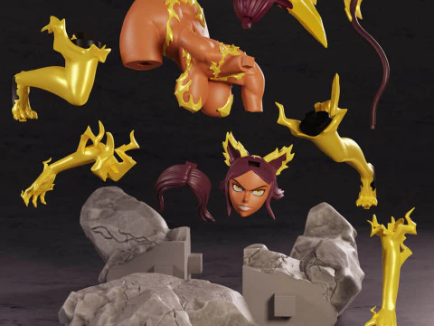 Yoruichi Shihouin Deus do Trov&atilde;o Modelo de Impressão 3D