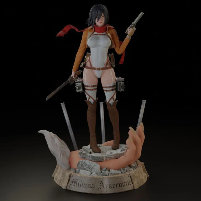 Mikasa Ackerman - Attack on Titan 3D Print Model .c4d .max .obj .3ds .fbx .stl .blend 