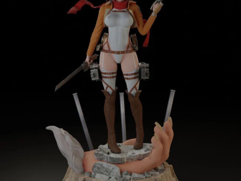 Mikasa Ackerman - Attack on Titan 3D 프린트 모델