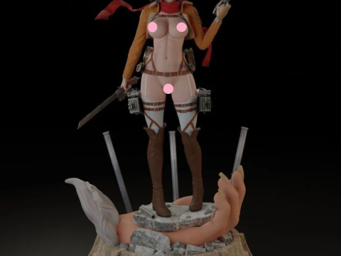 Mikasa Ackerman - Attack on Titan Modelo de Impressão 3D