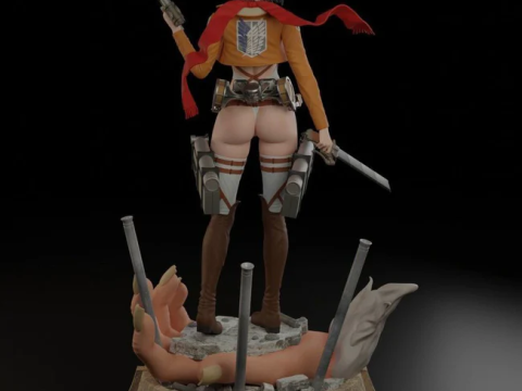 Mikasa Ackerman - Attack on Titan Modelo de Impressão 3D