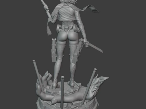 Mikasa Ackerman - Attack on Titan Modelo de Impressão 3D
