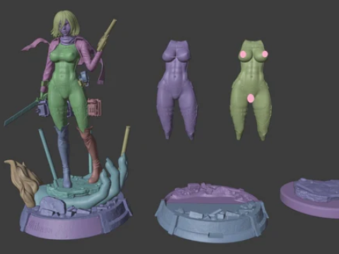 Mikasa Ackerman - Attack on Titan Modelo de Impressão 3D