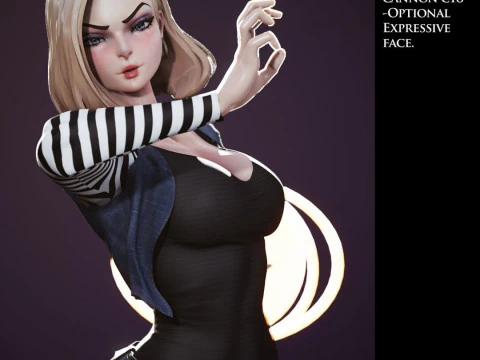 Ca&ntilde;&oacute;n Dragon Ball C18 Modelo de impresión 3D