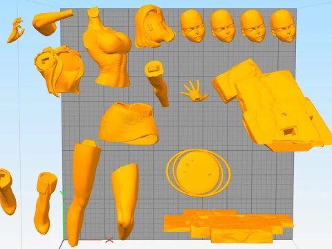 Dragon Ball Cannon C18 Modèles 3D en vedette