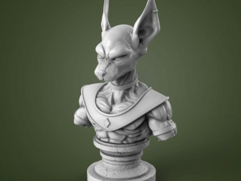Beerus Bust Figurine 3D 打印模型