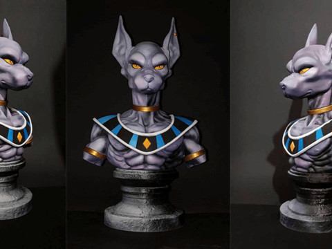 Beerus Bust Figurine 3D 打印模型