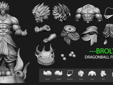 Broly - Dragonball FighterZ 3D Print Model