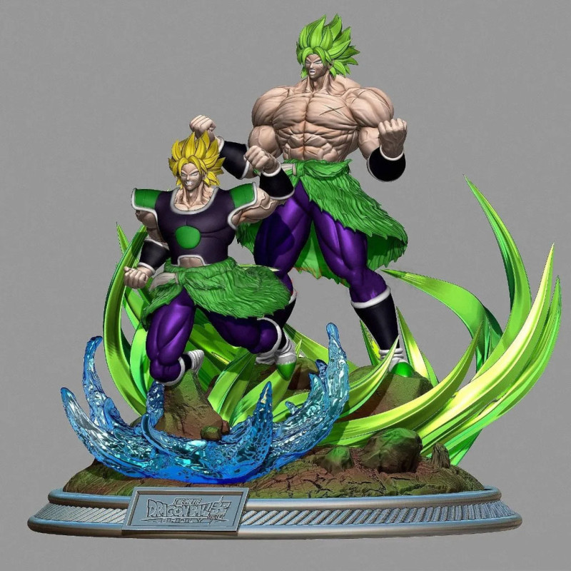 Broly Diorama 3D 프린트 모델 .c4d .max .obj .3ds .fbx .stl .blend 