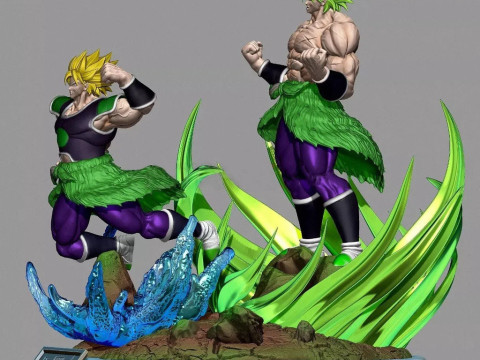 Broly Diorama 3D 프린트 모델