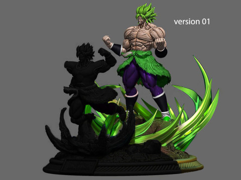 Broly Diorama 3D 프린트 모델