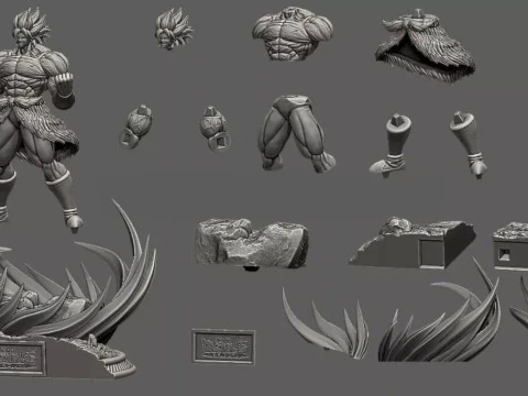 Broly Diorama 3D Print Model