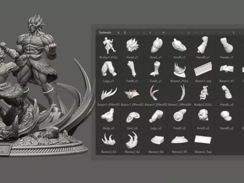 Broly Diorama 3D Print Model
