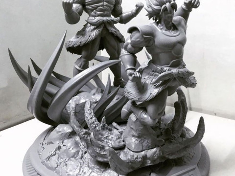 Broly Diorama 3D 프린트 모델