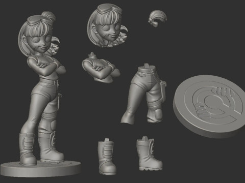 Bulma Dragon Ball Z 3Dプリントモデル