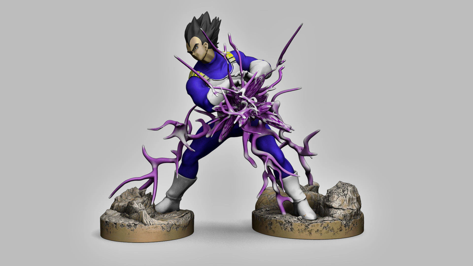 Dragon Ball Super - Vegeta 3D Print Model .c4d .max .obj .3ds .fbx .stl .blend 