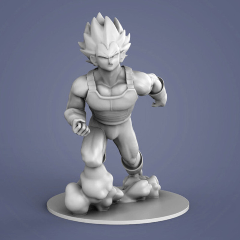 Vegeta Figurine 3D Print Model .c4d .max .obj .3ds .fbx .stl .blend 