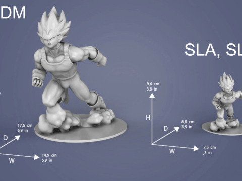 Vegeta Figurine 3D Print Model