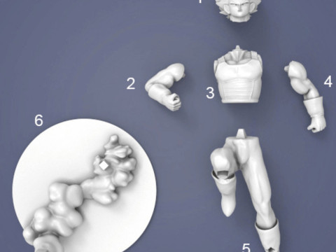 Vegeta Figurine 3D Print Model