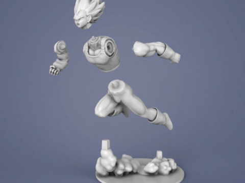 Vegeta Figurine 3D Print Model