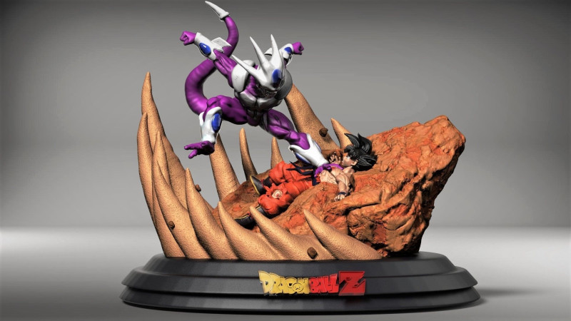Cooler Vs Goku 3D Print Model .c4d .max .obj .3ds .fbx .stl .blend 