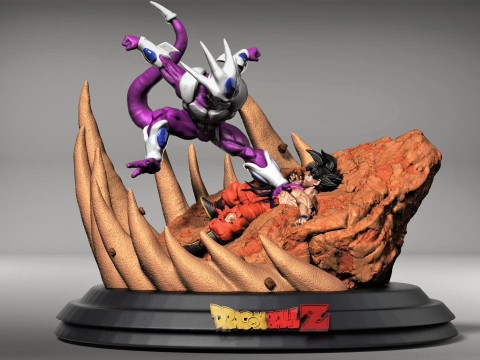 Cooler Vs Goku Modèles 3D en vedette