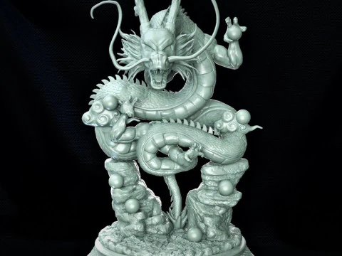 Shenron and Goku 3D Print Model