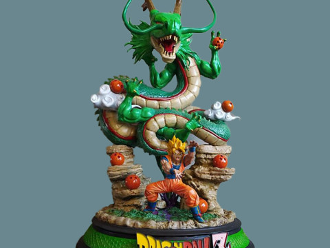 Shenron and Goku 3D Принт Модель