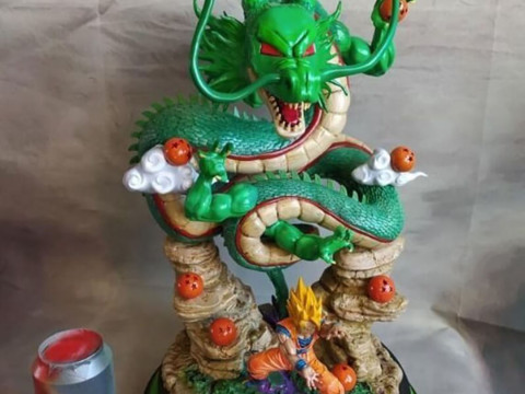 Shenron and Goku 3D Принт Модель