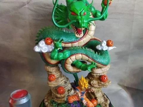 Shenron and Goku 3D Print Model