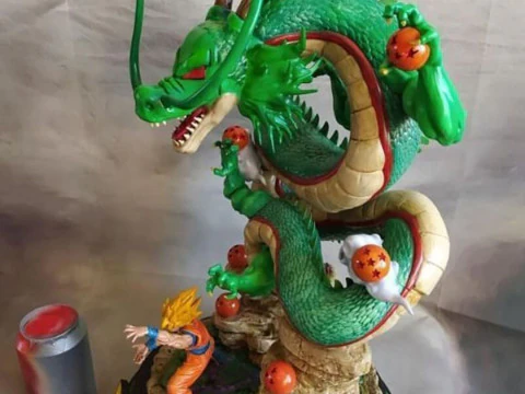 Shenron and Goku 3D Print Model