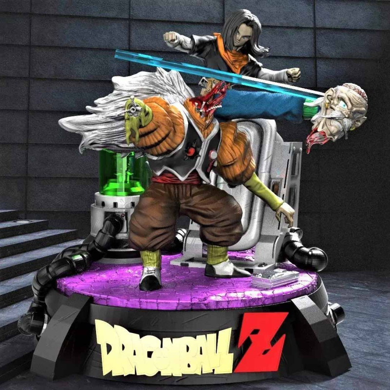 Android 17 vs Dr Gero 3D 프린트 모델 .c4d .max .obj .3ds .fbx .stl .blend 