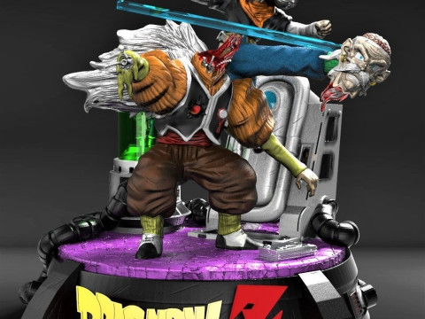 Android 17 vs Dr Gero 3D 프린트 모델