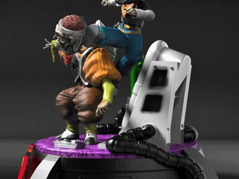 Android 17 vs Dr Gero 3D 프린트 모델