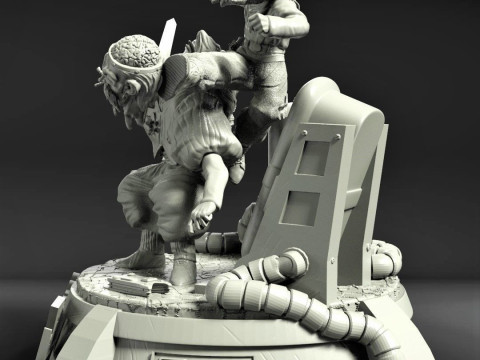 Android 17 vs Dr Gero 3D 프린트 모델