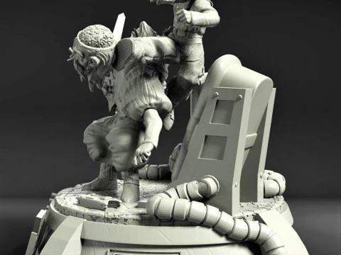 Android 17 vs Dr Gero 3D Print Model