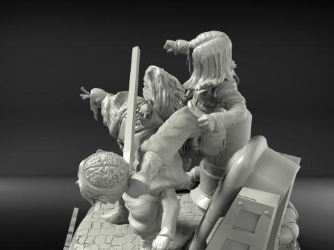 Android 17 vs Dr Gero 3D 프린트 모델