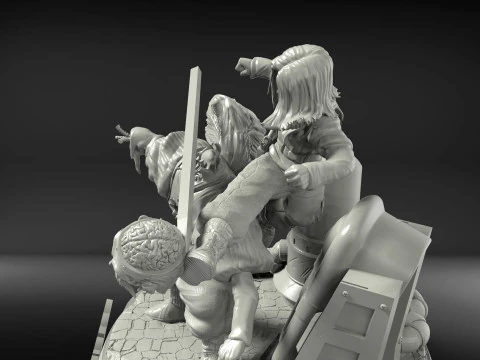 Android 17 vs Dr Gero 3D Print Model