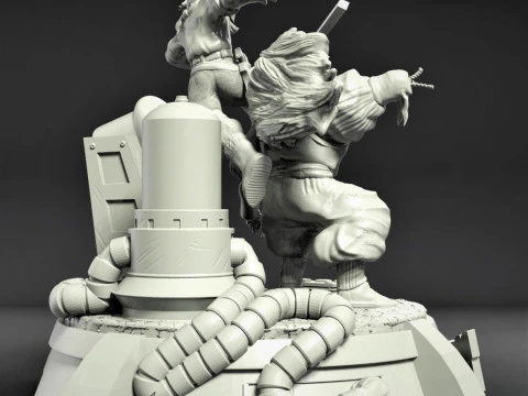 Android 17 vs Dr Gero 3D Print Model