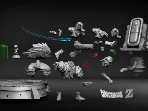 Android 17 vs Dr Gero 3D Print Model