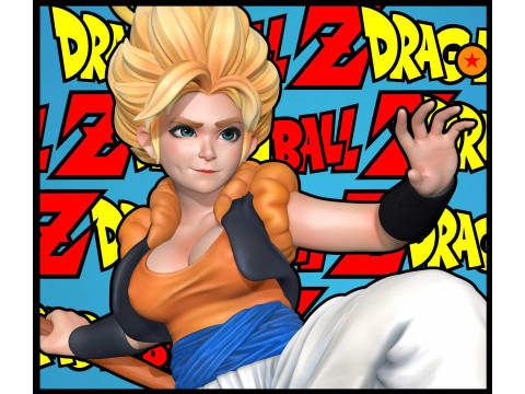 Gogeta Female Version 3D Print Model