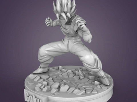 Goku Figurine 3Dプリントモデル