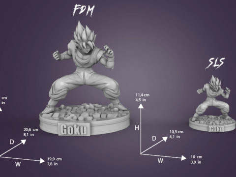 Goku Figurine 3Dプリントモデル