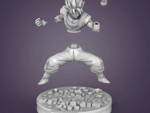 Goku Figurine 3Dプリントモデル