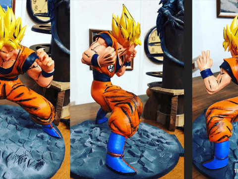 Goku Figurine 3Dプリントモデル