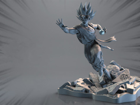 Son Goku Statue Modelo de Impressão 3D