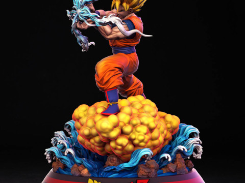 GOKU DRAGON BALL Z Modelo de impresión 3D