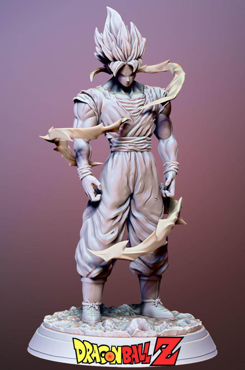 Goku - Dragon Ball Z 3D 打印模型 .c4d .max .obj .3ds .fbx .stl .blend 